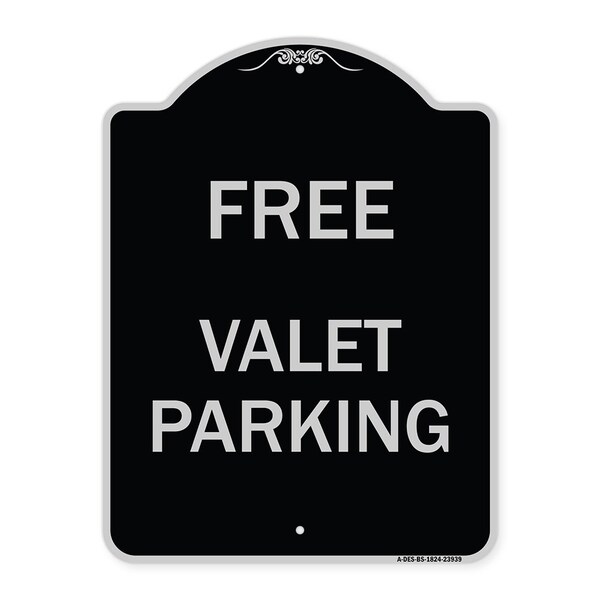 Signmission Free Valet Parking Heavy-Gauge Aluminum Architectural Sign, 24" x 18", BS-1824-23939 A-DES-BS-1824-23939 - main